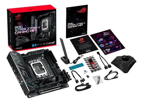 マザーボード ASUS ROG STRIX Z790-I GAMING WIFI Placa Mãe Asus Rog Strix Z790-i Gaming Wi-fi 6e Lga1700 Cor Preto