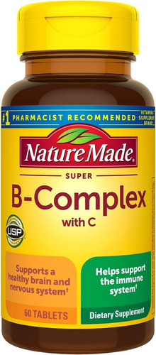 Complejo Super B Con Vitamina C Nature Made 60 Tabletas
