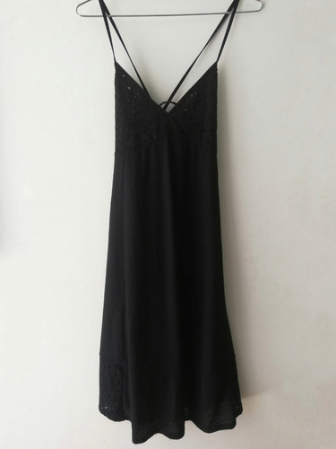 Vestido Negro Largo. Talle M. Zara