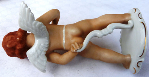 Monijor62-antiguo Angel Querubin Cupido Porcelana Alemana (Usado)