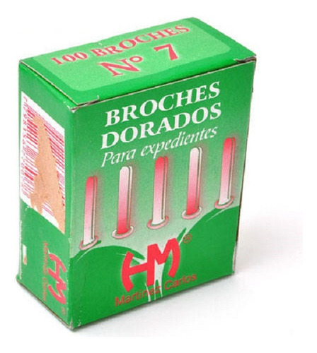 Broches Dorados Mariposa Nº4- 23mm- Caja X100 Unid Hm X 3un Color Dorado