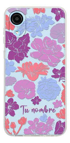 Funda Para Galaxy Para Mujer Flores Colores Con Tu Nombre