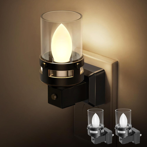 Luces Nocturnas De Vela Enchufables 2 Unidades