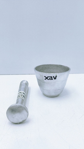 Imagen 3 de 5 de Mortero Machaca Ajo Grande N°3 Aluminio Meproven 7223 Xavi