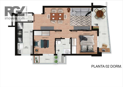 Apartamento Com 2 Dormitórios À Venda, 66 M² Por R$ 690.000,00 - Campo Grande - Santos/sp - Ap5658