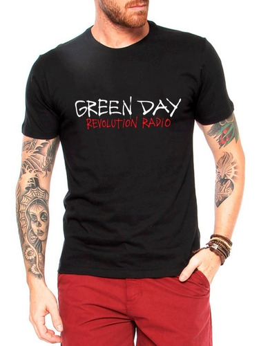  Camiseta Green Day Show Tour Revolution Radio Masculina