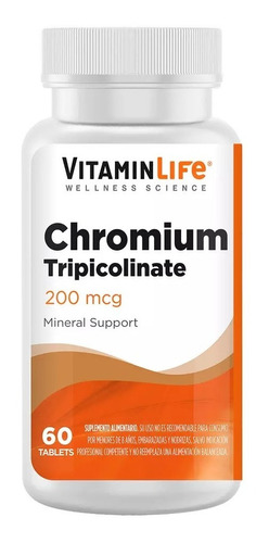 Vitamin LifeChromium Tripicolinato De 60 Tabletas