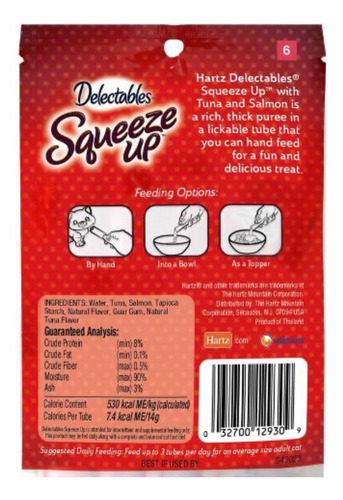 Delectables Hartz Squeeze Up Cat Whith Tuna & Salmon 4 Pack
