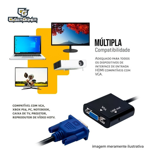 Imagem 4 de 6 de Adaptador Vga X Hdmi C/saída De Audio - Linha Premium