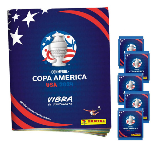 Pack Álbum Copa America 2024 +100 Sobres De Figuritas 