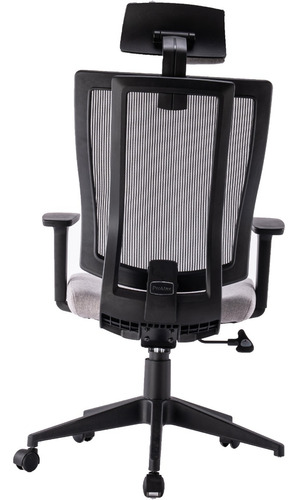 Imagen 9 de 9 de Silla De Oficina Gerencial Snake En Tela Gris Brazos