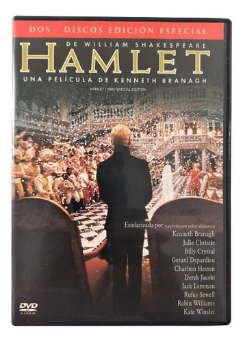 Hamlet 2 Dvd Kenneth Branagh Edición Especial 242 Minutos (Usado)