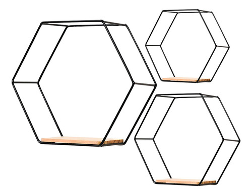 Soporte De Exhibición De Estantes Hexagonales Geométricos