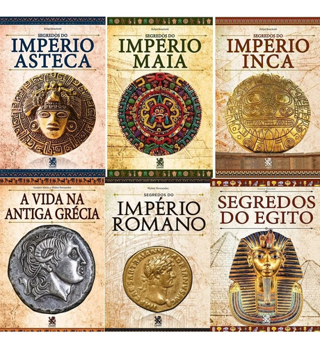 Kit Com 6 Livros Guia O Segredo Dos Impérios - Maia, Inca, Asteca, Egito, Romano E Grego, De On Line Editora. Editorial Ibc - Instituto Brasileiro De Cultura Ltda, Capa Mole Em Português, 2023