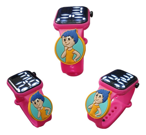 Relógio Digital Infantil Divertidamente Alegria_rosa_choque