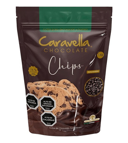 Cobertura Chocolate Semi Amargo Caravella 1 Kilo . Chips