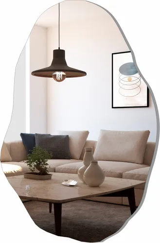 Espelho Orgânico Loja Sala 70×50 Lapidado Grande Banheiro