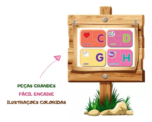 Conjunto de Jogos Educativos de Encaixar - NIG Brinquedos - Alves Baby