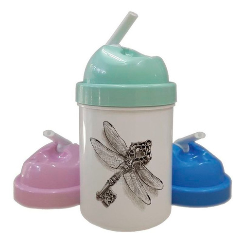 Cantimplora Key Dragonfly Diseño Dibujo Art Llave