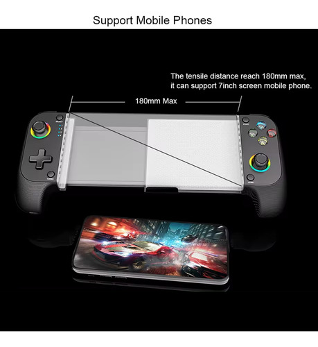 Saitake 7009f Gamepad Bt Rgb Para Android, Pc, Ios, Cloud
