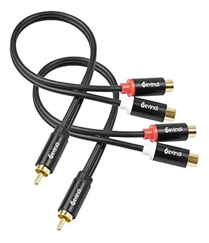 Devinal Rca Y Cable, 1 Divisor Rca Macho A 2 Hembra, Adaptad