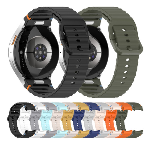 Correa De Silicona Gris Claro Para Samsung Galaxy Watch 6 Cl