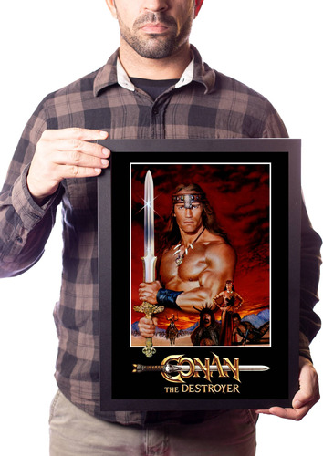 Quadro Filme Conan O Destruidor Poster Na Moldura