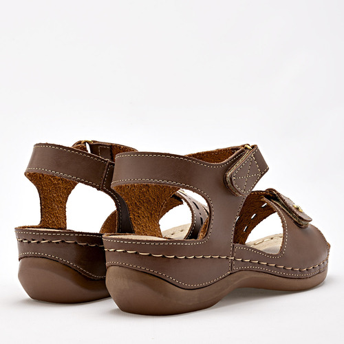Sandalias Plataforma Mujer Mora Confort Cafe 128-407