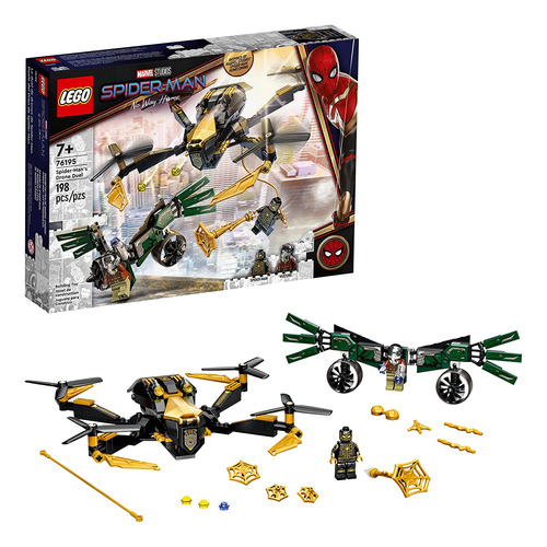 Kit De Construcción Lego Marvel Spidermans Drone Duel 76195