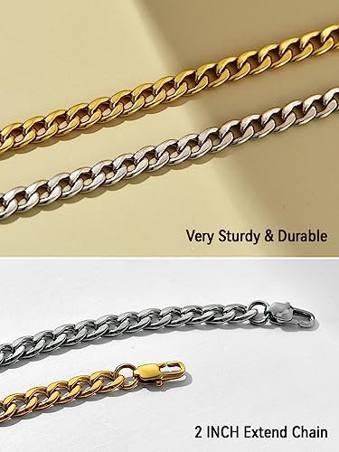 Faithheart Tobilleras Para Mujer 5 Mm Cadena De Eslabones Cu
