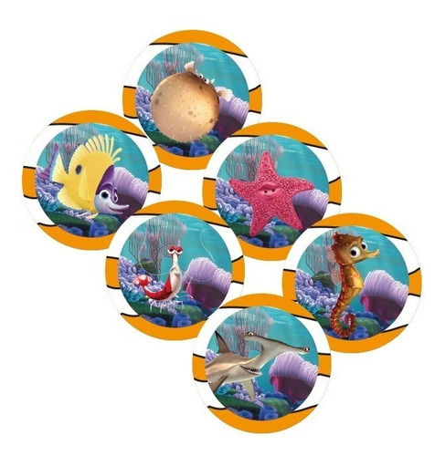 18 Obleas Comestibles 5 Cm Diámetro Nemo 2