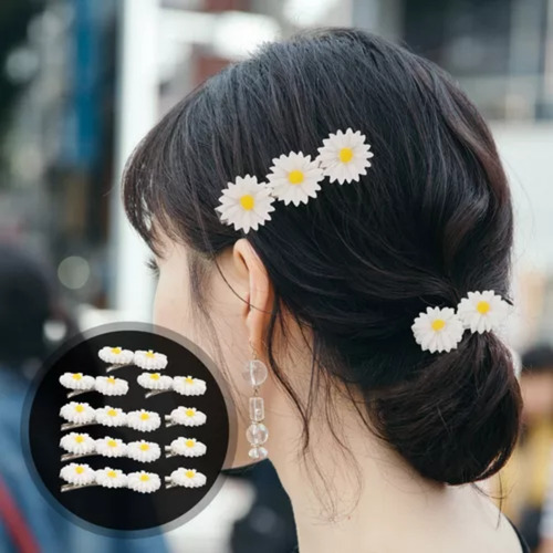 Ypz Broches Para El Pelo Con Forma De Flor Y Margaritas,