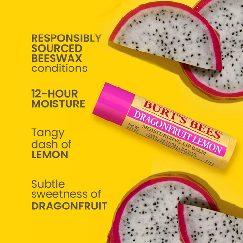 Burts Bees Original Balsamo Labial Dragonfruit Lemon 4,25gr