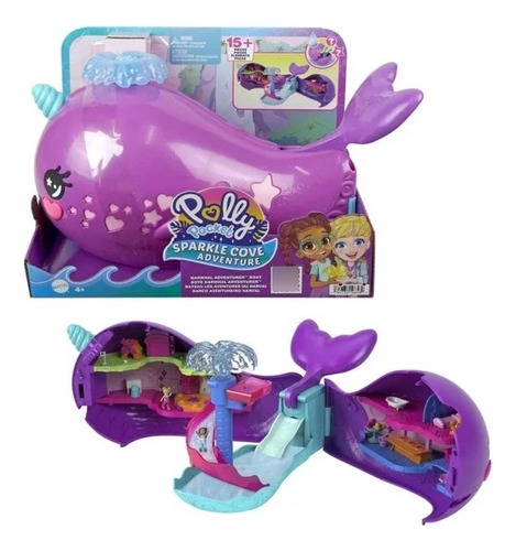 Polly Pocket Set De Juego Narval Mágico Bahía Mágica Mattel 