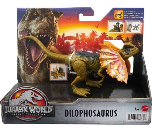 Jurassic World Figura  Ref Fmy87  Dilophosaurus Mattel