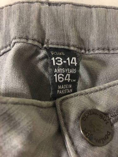 Jean, Pantalon Zara Gris Pantalon Talle 13/14 Mujer