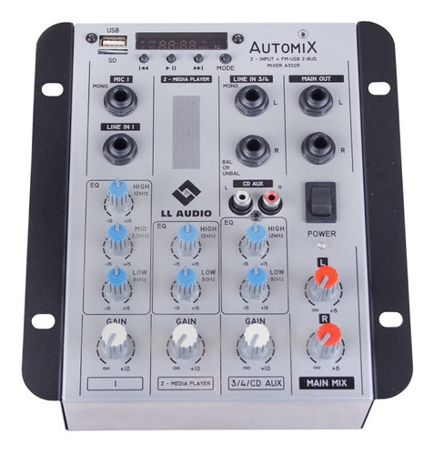 Mesa De Som Lláudio Automix A302rbt Bluetooth 2 Canais