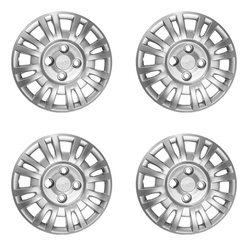 4 Calotas Uno Fire 2004/05 Aro 13 Para Roda Fiat Carlota