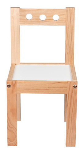 Silla De Madera Barnizada Para Niñas Y Niños Pequeños Color De La Estructura De La Silla Blanco