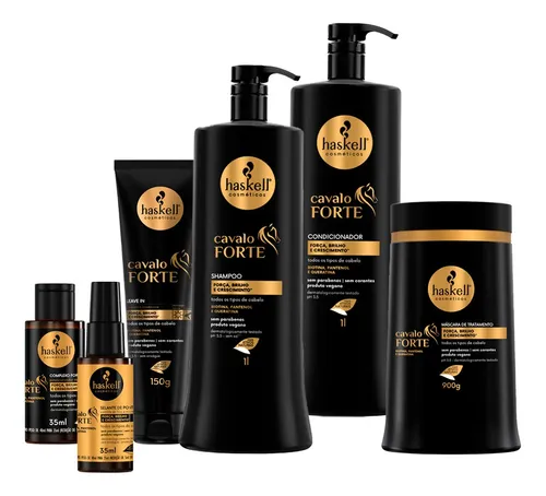 comprar Kit Haskell Cavalo Forte Linha Completa 6 Itens Litros