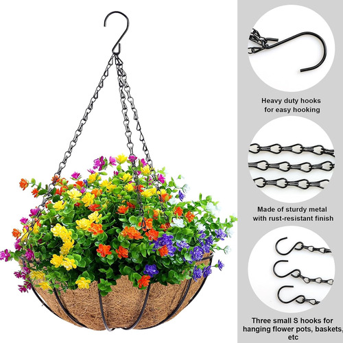 Cestas Colgantes Con Cadenas Para Plantas Y Linternas