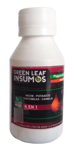 Green Leaf 4 En 1 Plaguicida Organico 250 Cc Potasico Neem