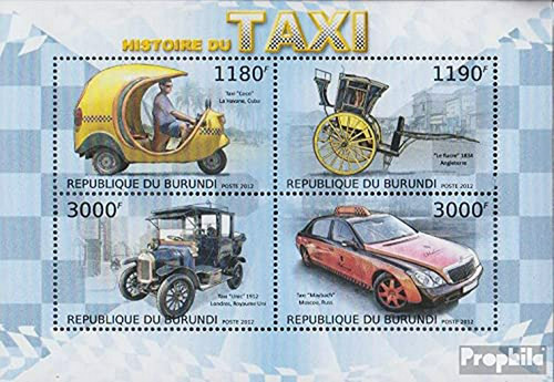 Burundi 2893-2896 Sheetlet (edición Completa) 2012 Taxis Y K