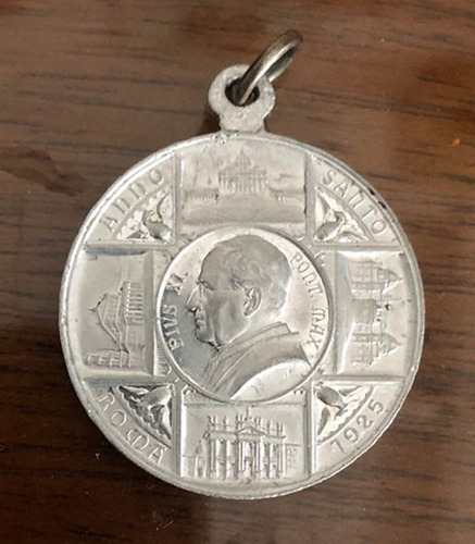 Antigua Medalla Conmemorativa Año Santo 1925 Papa Pio Xi