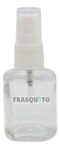 10 Frascos Vip 30ml De Vidrio Con Spray Blanco