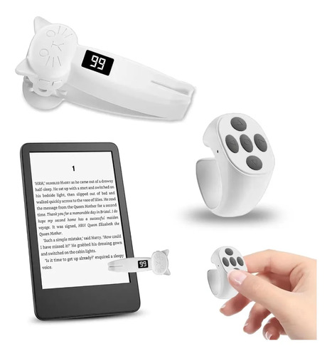 3 Em 1 Kindle Virador De Página Automático Clicker Contagem