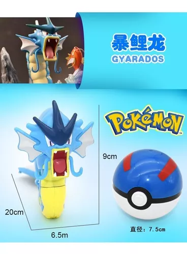 Brinquedo Pokemon Gyarados Dentro Da Pokebola Tamanho Real em