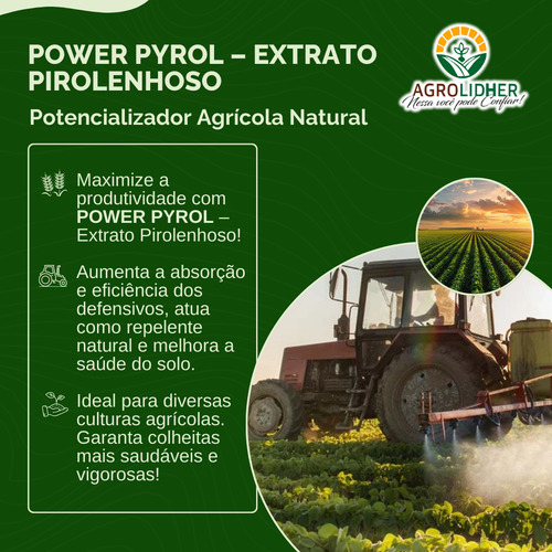 Extrato Pirolenhoso - Concentrado 2l Rendem 200l + Spray