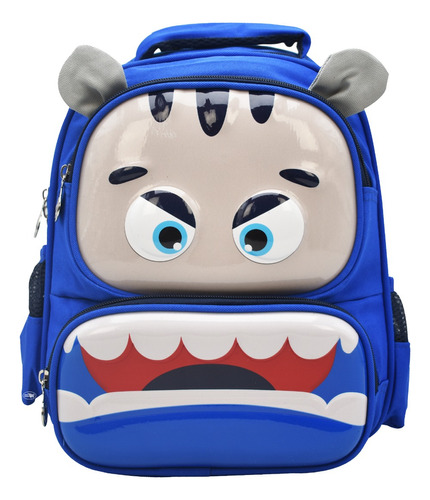 Mochila Hipopotamo Gris Mini Backpack 3d Azul Ll23kbm021 Lluvia