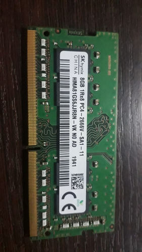 Memória 8gb Notebook Hynix Ddr4 2400 Mhz Hma81gs6afr8n-uh